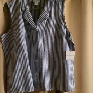 z Claiborne, Size XL, Striped Top with Tags